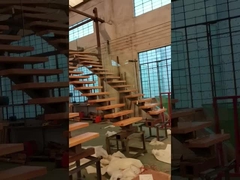 Flat Curved Tempered Stair Railing Glass Stainless Steel GlassTread